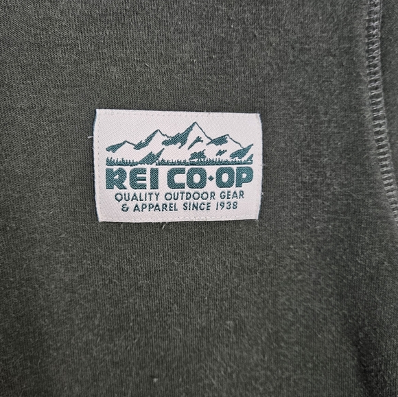 REI Co-op Patch Crew Neck Sweatshirt in Dark Green Kids Size Large - Picture 3 of 6